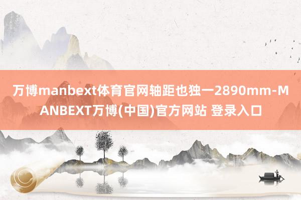 万博manbext体育官网轴距也独一2890mm-MANBEXT万博(中国)官方网站 登录入口