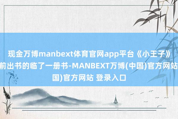 现金万博manbext体育官网app平台《小王子》成为他生前出书的临了一册书-MANBEXT万博(中国)官方网站 登录入口
